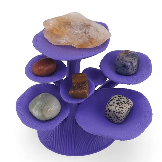 Suport pentru cristale model ciuperca - mov, imagine 2