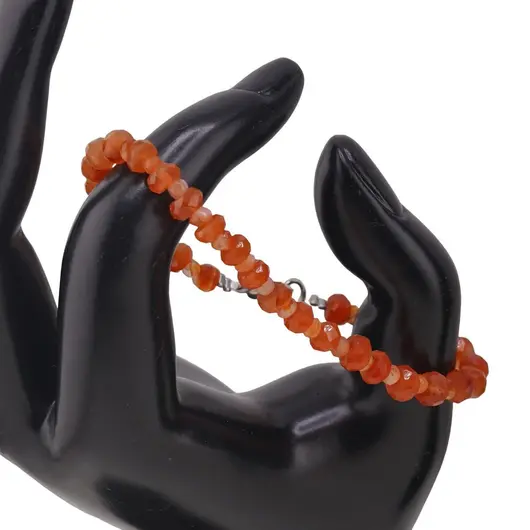 Bratara Carneol discuri fatetate 3-5mm, imagine 2