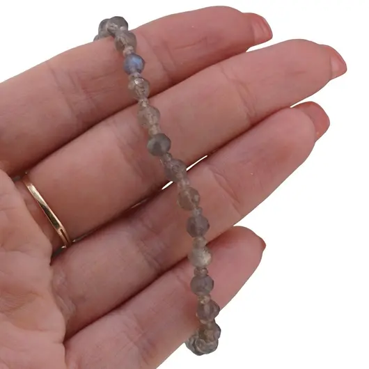 Bratara Labradorit sfere fatetate 5mm si discuri fatetate 3mm, imagine 3