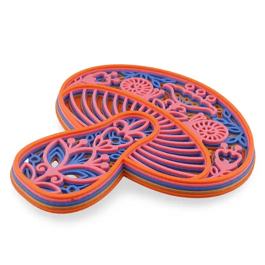 Decoratiune layered model ciuperca, portocaliu cu roz - 22cm, imagine 2