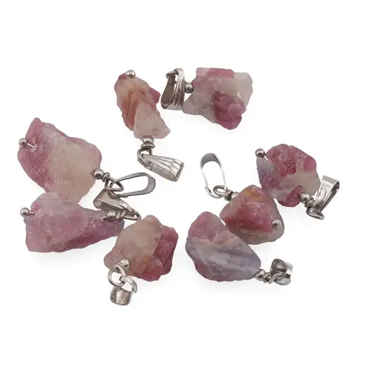 Pandantiv Turmalina roz bruta, 12-16mm, imagine 2