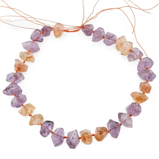 Sirag Ametist si Citrin cristale fatetate 16-18mm, 39cm