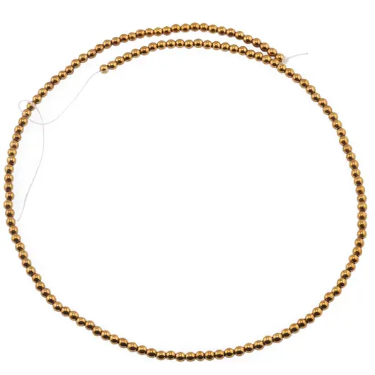 Sirag Hematit auriu inchis sfere 3mm, 40cm