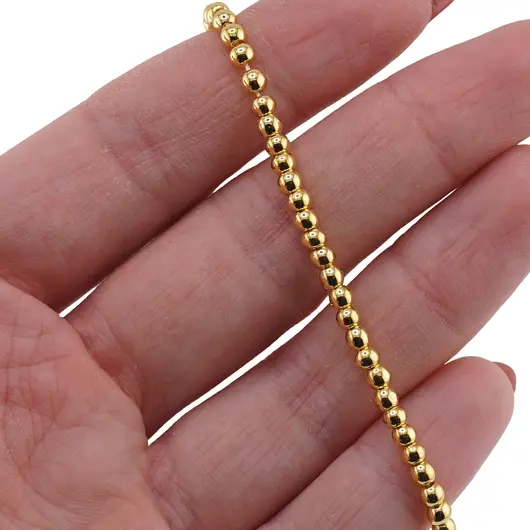 Sirag Hematit auriu sfere 3mm, 40cm, imagine 2