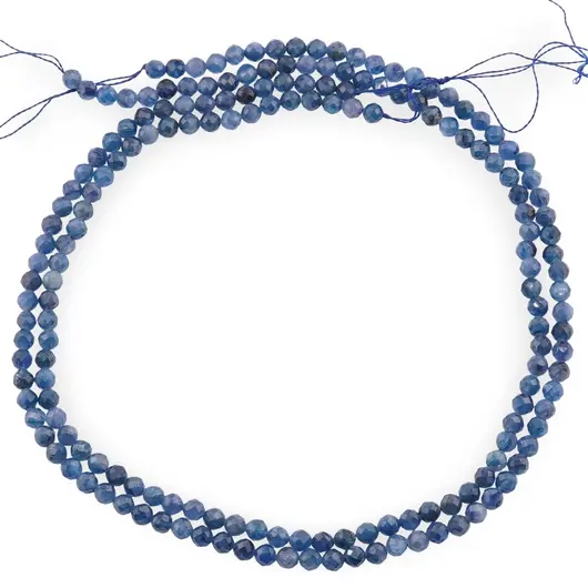 Sirag Kianit albastru sfere fatetate 4mm, 38cm