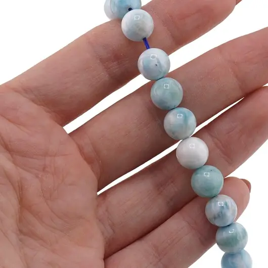 Sirag Larimar sfere 8mm, 39cm, imagine 2