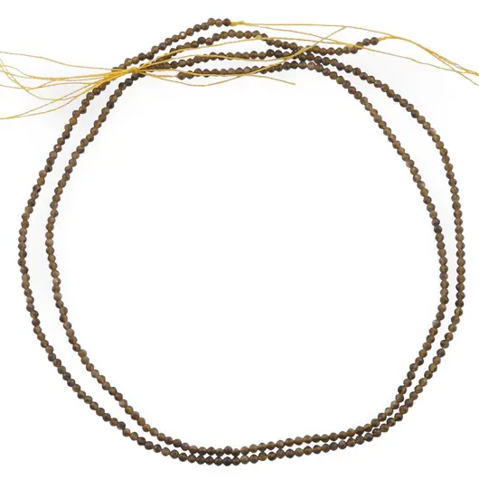 Sirag Obsidian auriu sfere micro fatetate 2mm, 39cm