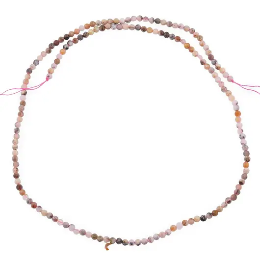 Sirag Opal roz sfere micro fatetate 2mm, 39cm