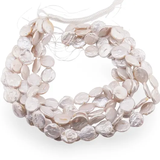 Sirag Perle de cultura albe banuti 18-19mm, 38-40cm