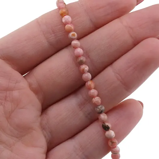 Sirag Rodocrozit sfere 4mm, 39cm, imagine 2