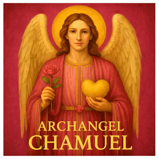 Abtibild sticker Arhanghelul CHAMUEL, Ingerul iubirii si al armoniei, 51mm, imagine 2