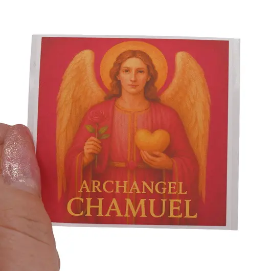 Abtibild sticker Arhanghelul CHAMUEL, Ingerul iubirii si al armoniei, 51mm, imagine 4