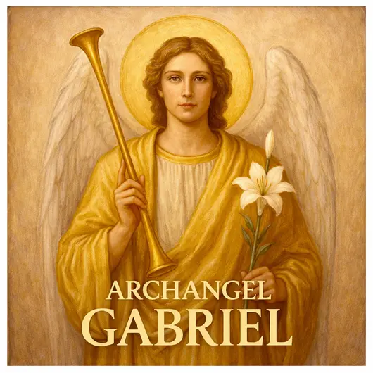 Abtibild sticker Arhanghelul GABRIEL, Ingerul claritatii si comunicarii divine, 51mm, imagine 2