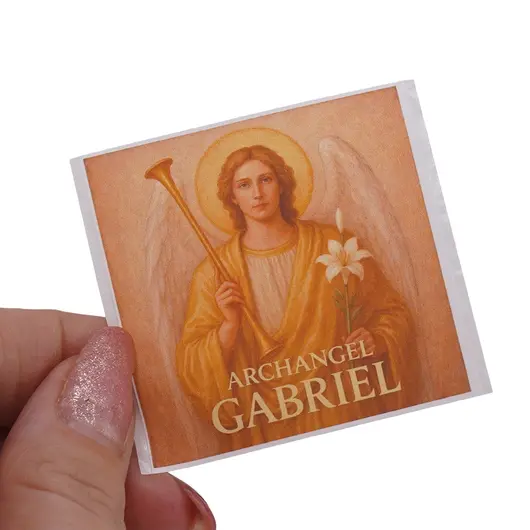 Abtibild sticker Arhanghelul GABRIEL, Ingerul claritatii si comunicarii divine, 51mm, imagine 4