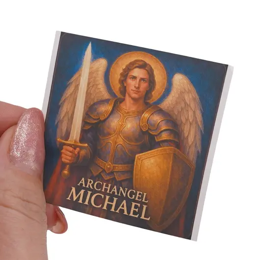 Abtibild sticker Arhanghelul MICHAEL, Ingerul protectiei si curajului, 51mm, imagine 4