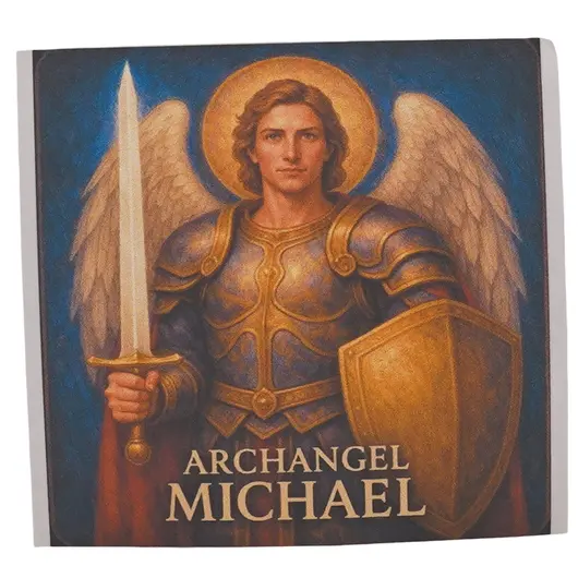 Abtibild sticker Arhanghelul MICHAEL, Ingerul protectiei si curajului, 51mm