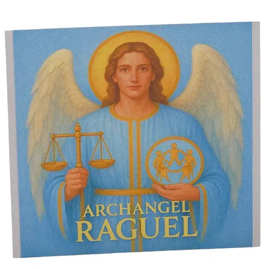 Abtibild sticker Arhanghelul RAGUEL, Ingerul justitiei si al armoniei, 51mm