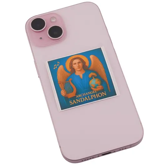 Abtibild sticker Arhanghelul SANDALPHON, protectorul rugaciunilor si impamantarii, 51mm, imagine 3