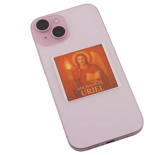 Abtibild sticker Arhanghelul URIEL, Ingerul intelepciunii si al iluminarii, 51mm, imagine 3