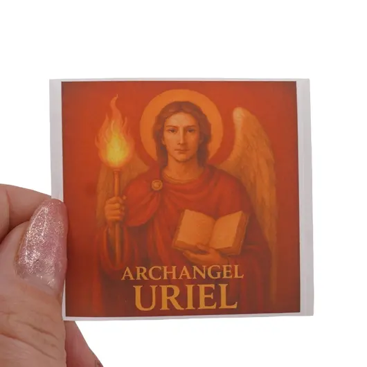 Abtibild sticker Arhanghelul URIEL, Ingerul intelepciunii si al iluminarii, 51mm, imagine 4