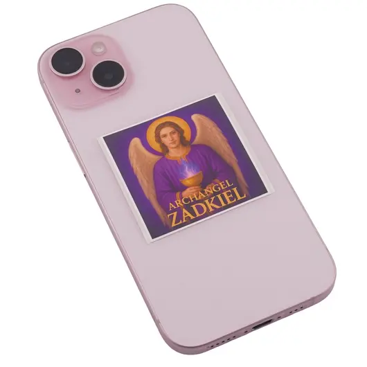 Abtibild sticker Arhanghelul ZADKIEL, Ingerul iertarii si al transformarii, 51mm, imagine 3