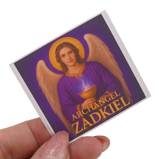Abtibild sticker Arhanghelul ZADKIEL, Ingerul iertarii si al transformarii, 51mm, imagine 4
