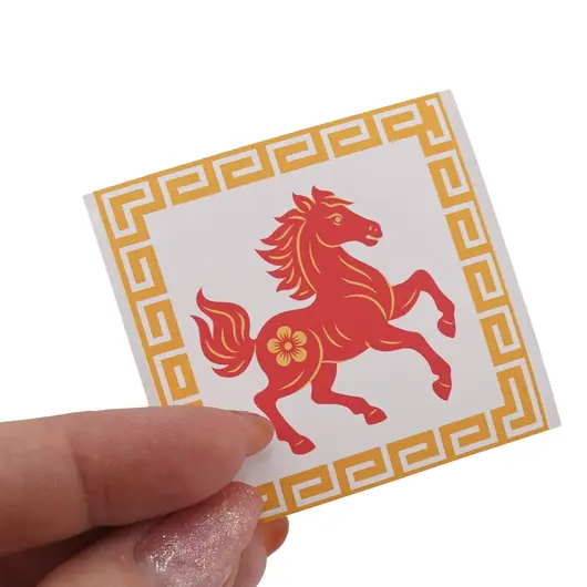 Abtibild sticker Calul de foc incadrat, 51mm, imagine 3