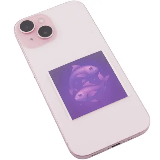 Abtibild sticker cu zodia PESTI, 51mm - mov, imagine 2