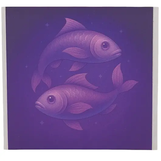 Abtibild sticker cu zodia PESTI, 51mm - mov