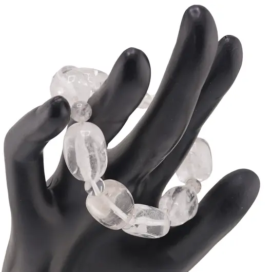 Bratara pe elastic Cristal de stanca nugget 15mm, imagine 2