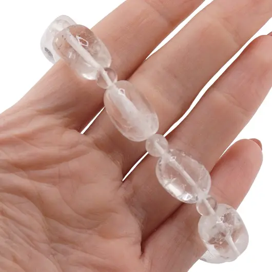 Bratara pe elastic Cristal de stanca nugget 15mm, imagine 3