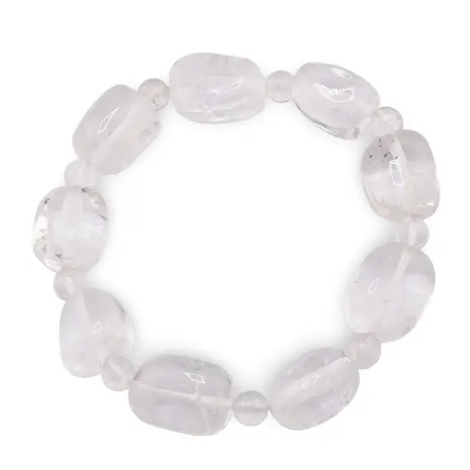 Bratara pe elastic Cristal de stanca nugget 15mm