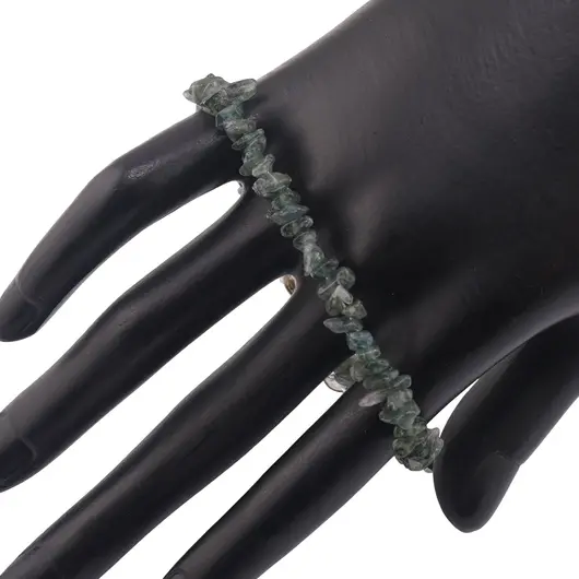 Bratara Turmalina verde chips 6-8mm, imagine 2