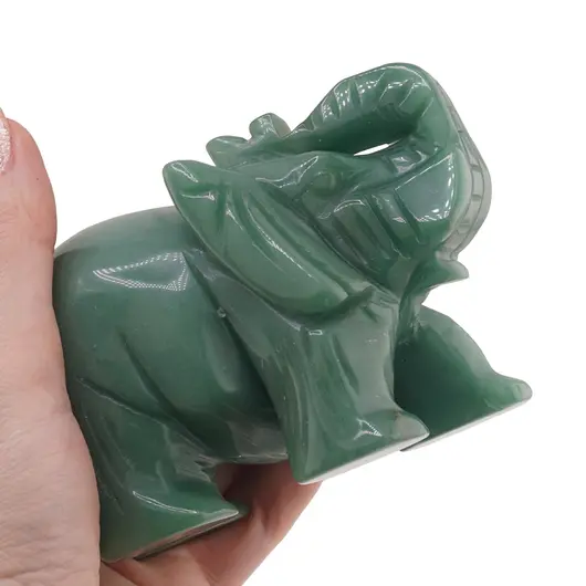 Figurina gravata elefant din Aventurin - 10cm, imagine 4