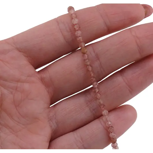 Sirag Aventurin rosu sfere fatetate 3mm, 39cm, imagine 2