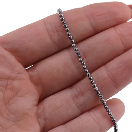 Sirag Hematit sfere micro fatetate 2mm, 39cm, imagine 2