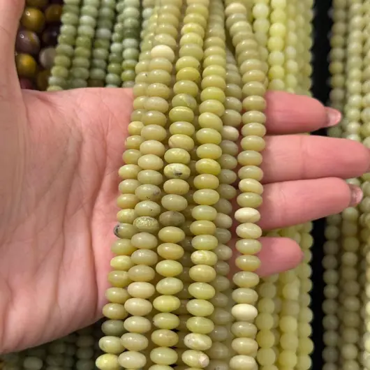 Sirag Jad Olive rondele mate 8mm, 39cm