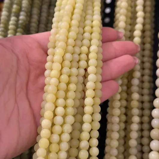 Sirag Jad Olive sfere mate 6mm, 36cm