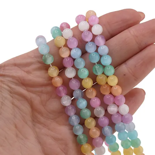 Sirag Selenit colorat sfere 6mm, 39cm, imagine 2