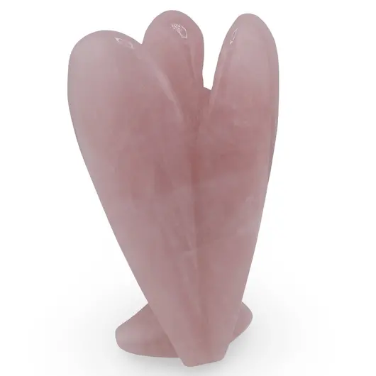 Statueta inger gravat Cuart roz, 10cm, imagine 2