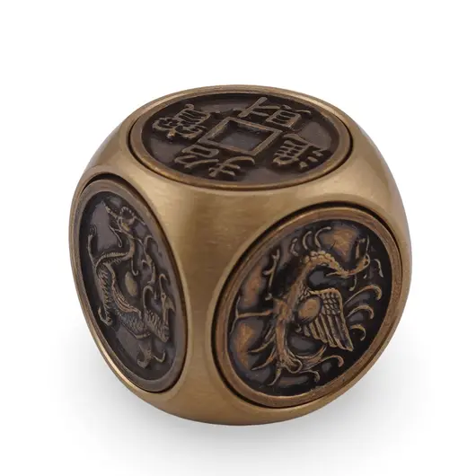 Zar traditional rotativ din alama cu simboluri mistice