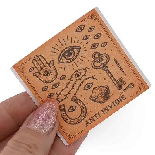 Abtibild sticker amuleta anti invidie, 51mm, imagine 3