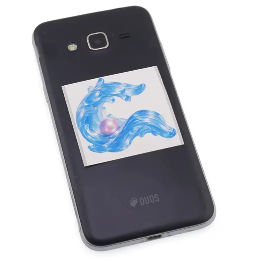 Abtibild sticker Valul de apa cu perla, 51mm, imagine 2