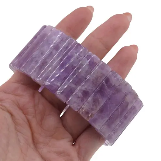 Bratara lata Ametist lavanda tuburi, 34mm, imagine 3
