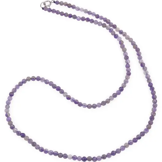 Colier cu sfere fatetate din Ametist, 3mm