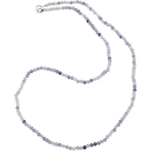 Colier cu sfere fatetate din Fluorit, 3mm