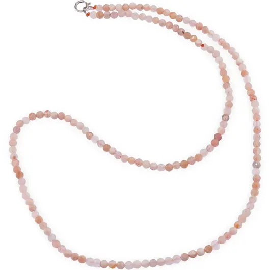 Colier cu sfere fatetate din mix Piatra Lunii, 3mm