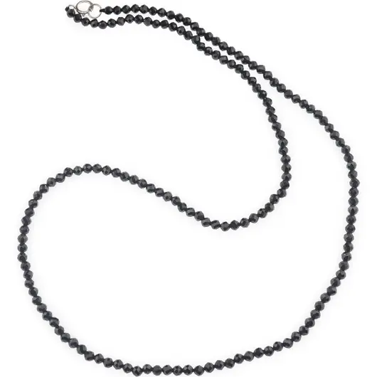Colier cu sfere fatetate din Turmalina neagra, 3mm