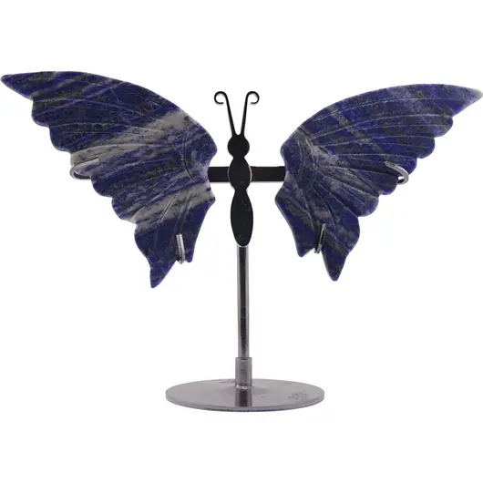 Figurina decorativa fluture din cristal natural Lapis Lazuli, 12cm, imagine 2