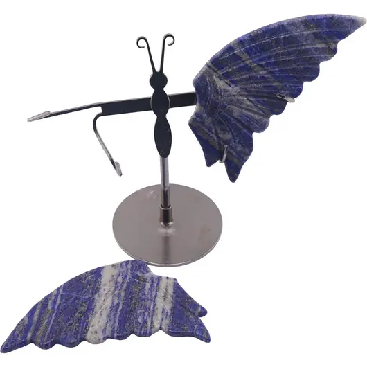 Figurina decorativa fluture din cristal natural Lapis Lazuli, 12cm, imagine 3